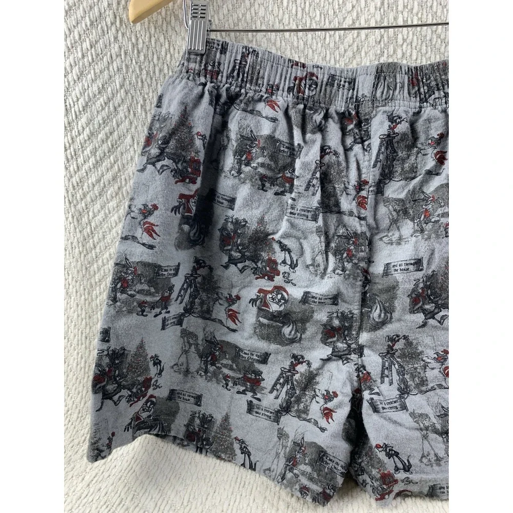 Vintage Looney Tunes Taz Boxers Men's Sz XL 40-42 Christmas Gray 2000 Y2K Cotton